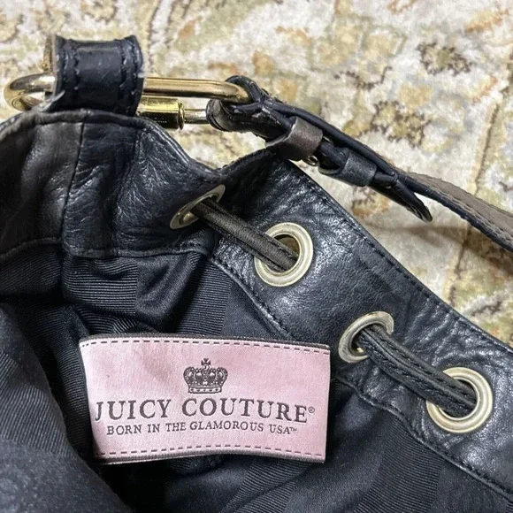 Y2K Juicy Couture Vintage Genuine Leather Shoulder Bag Shoulder Quilted - Picture 12 of 16